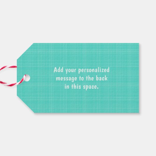 クリスマスおもしろいレトロ飲みユーモアのカップルがライトアップ ギフトタグ (裏面横)