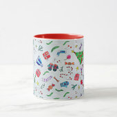 クリスマスおもしろい人気がある、パターン、 マグカップ (中央)