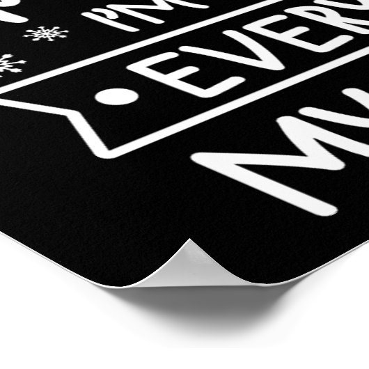 クリスマスおもしろい休日ことわざおもしろいクリスマスギフト ポスター (角)