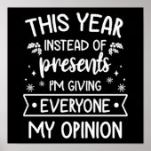 クリスマスおもしろい休日ことわざおもしろいクリスマスギフト ポスター (正面)