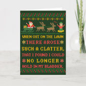 クリスマスおもしろい前の晩だったユーモアのある。 シーズンカード (正面)