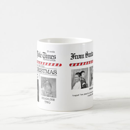 クリスマスおもしろい北極タイムズお洒落かわいい コーヒーマグカップ (中央)