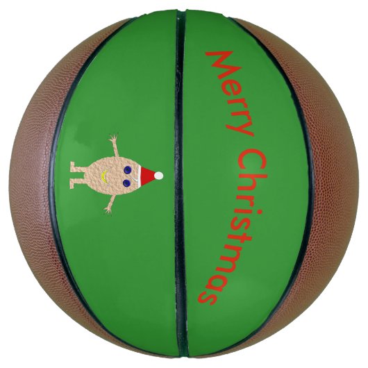 クリスマスおもしろい卵のバスケットボール バスケットボール (縦)