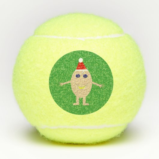 クリスマスおもしろい卵 テニスボール (正面)