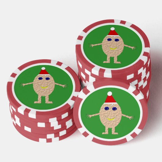 クリスマスおもしろい卵 ポーカーチップ (積み重ね)