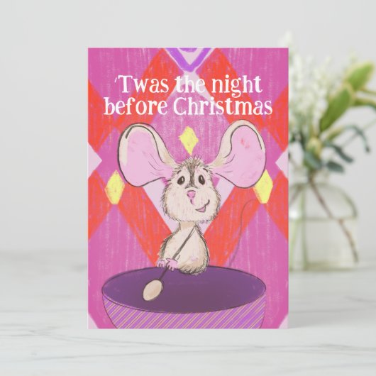 クリスマスおもしろい図解入りの、写真付きのカードの後の後半 シーズンカード (スタンド正面)