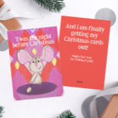 クリスマスおもしろい図解入りの、写真付きのカードの後の後半 シーズンカード