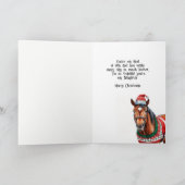 クリスマスおもしろい娘は馬を愛する シーズンカード (内部)