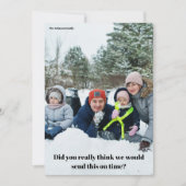 クリスマスおもしろい家族の先延べ シーズンカード (正面)