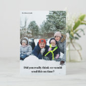 クリスマスおもしろい家族の先延べ シーズンカード (スタンド正面)