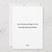 クリスマスおもしろい家族の先延べ シーズンカード (裏面)