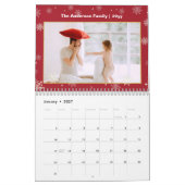 クリスマスおもしろい家族の写真 カレンダー (1月 2027)