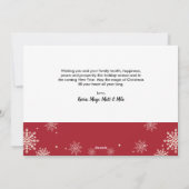 クリスマスおもしろい家族の写真 シーズンカード (裏面)