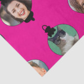 クリスマスおもしろい家族フォト顔オーナメントピンク 薄葉紙 (詳細)