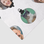 クリスマスおもしろい家族フォト顔オーナメント白 薄葉紙 (詳細)