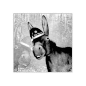 クリスマスおもしろい帽子を付けたクリスマスロバ ラバースタンプ (インプリント)