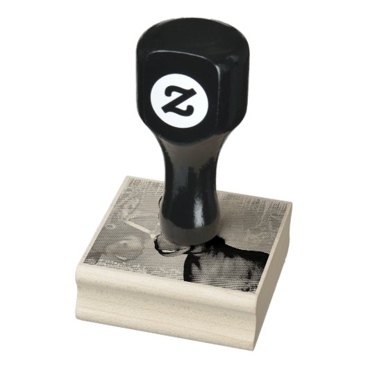 クリスマスおもしろい帽子を付けたクリスマスロバ ラバースタンプ (スタンプ)