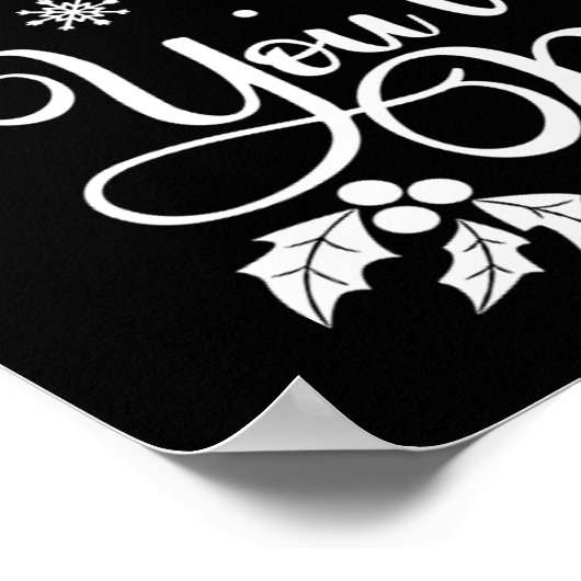 クリスマスおもしろい引用文サンタはクリスマスユーモアを知る ポスター (角)