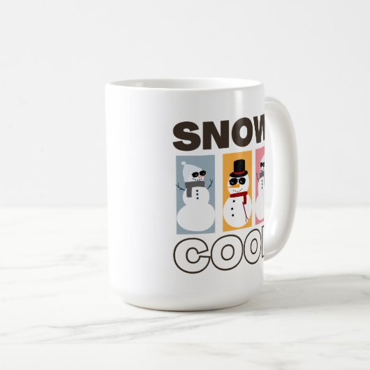 クリスマスおもしろい引用文スノーカッコいい雪だるま コーヒーマグカップ (正面右)