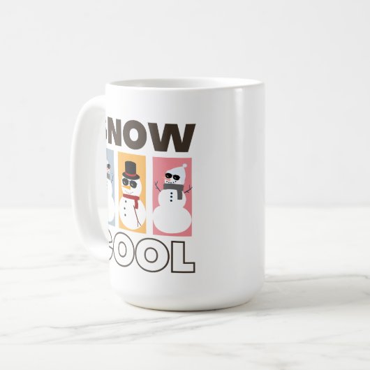 クリスマスおもしろい引用文スノーカッコいい雪だるま コーヒーマグカップ (正面左)