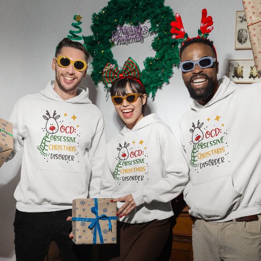 クリスマスおもしろい引用文フード付きスウェットシャツ パーカ