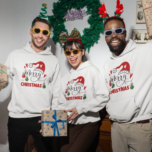 クリスマスおもしろい引用文フード付きスウェットシャツ パーカ