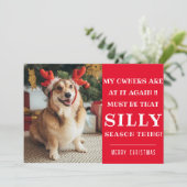 クリスマスおもしろい引用文ペットクリスマスグリーティングフラットカード シーズンカード (スタンド正面)