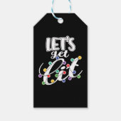 クリスマスおもしろい引用文ライトアップクリスマスライトをゲット ギフトタグ (正面)