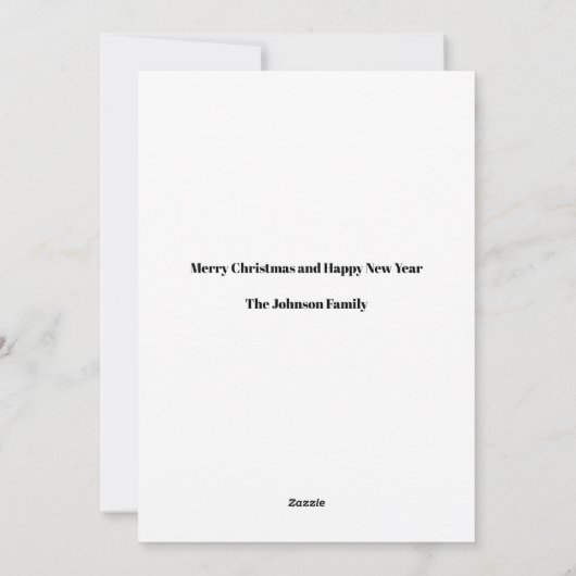 クリスマスおもしろい後期の家族の写真が遅れている シーズンカード (裏面)