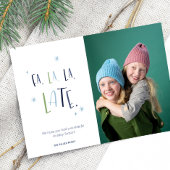 クリスマスおもしろい後期の家族写真 シーズンポストカード