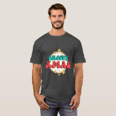 クリスマスおもしろい文字サイン、グルービークリスマス Tシャツ (正面フル)