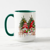 クリスマスおもしろい格言と鹿 マグカップ (左)