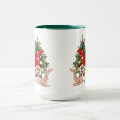 クリスマスおもしろい格言と鹿 マグカップ (中央)