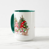 クリスマスおもしろい格言と鹿 マグカップ (正面左)
