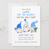 クリスマスおもしろい格言のためのホリデーディナー 招待状 (正面)