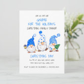 クリスマスおもしろい格言のためのホリデーディナー 招待状 (スタンド正面)