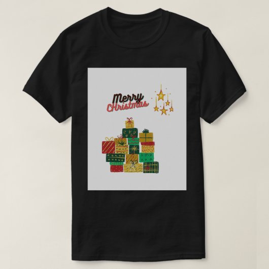 クリスマスおもしろい格言グラフィックTシャツ Tシャツ (デザイン正面)