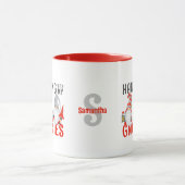 クリスマスおもしろい格言ズパーソナライズされたホリデイ マグカップ (中央)