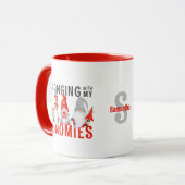 クリスマスおもしろい格言ズパーソナライズされたホリデイ マグカップ (正面左)