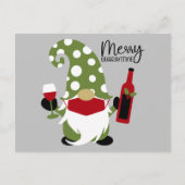 クリスマスおもしろい格言飲みワイン シーズンポストカード (正面)