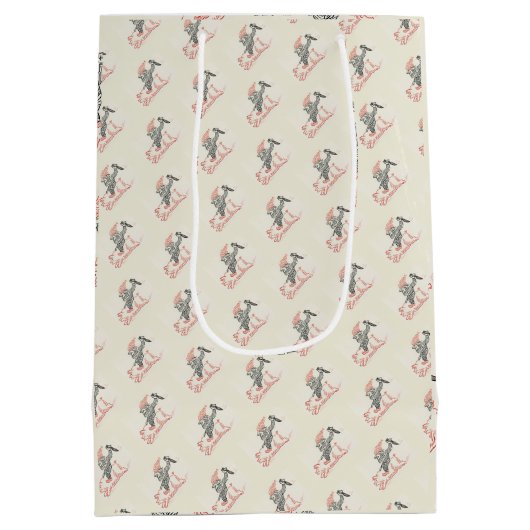 クリスマスおもしろい格言 ミディアムペーパーバッグ (裏面)