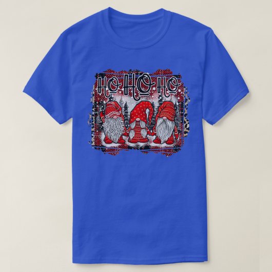 クリスマスおもしろい格言HO HO HO雪とクリスマス Tシャツ (デザイン正面)