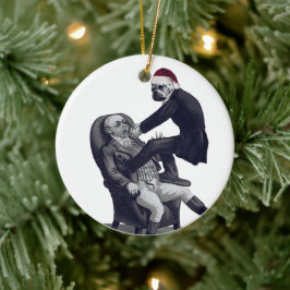 クリスマスおもしろい歯科医 セラミックオーナメント