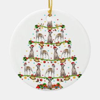 クリスマスおもしろい照明サンタウィペットクリスマスツリー セラミックオーナメント