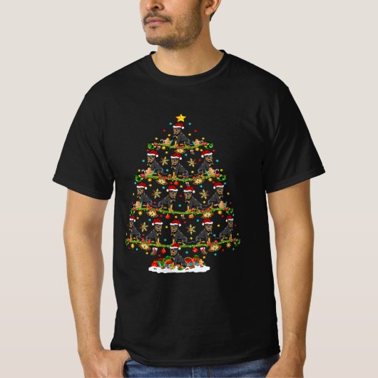 クリスマスおもしろい照明サンタロットワイラークリスマス Tシャツ (正面)