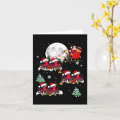 クリスマスおもしろい照明ツリーサンタライディングタコChri カード (黄色い花)