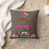クリスマスおもしろい照明裁縫機械クリスマスツリー クッション (ブランケット)