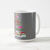 クリスマスおもしろい照明裁縫機械クリスマスツリー コーヒーマグカップ (正面右)