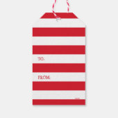 クリスマスおもしろい犬がポールをなめる ギフトタグ (裏面)