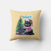 クリスマスおもしろい猫What with Tree Sticker クッション (裏面)